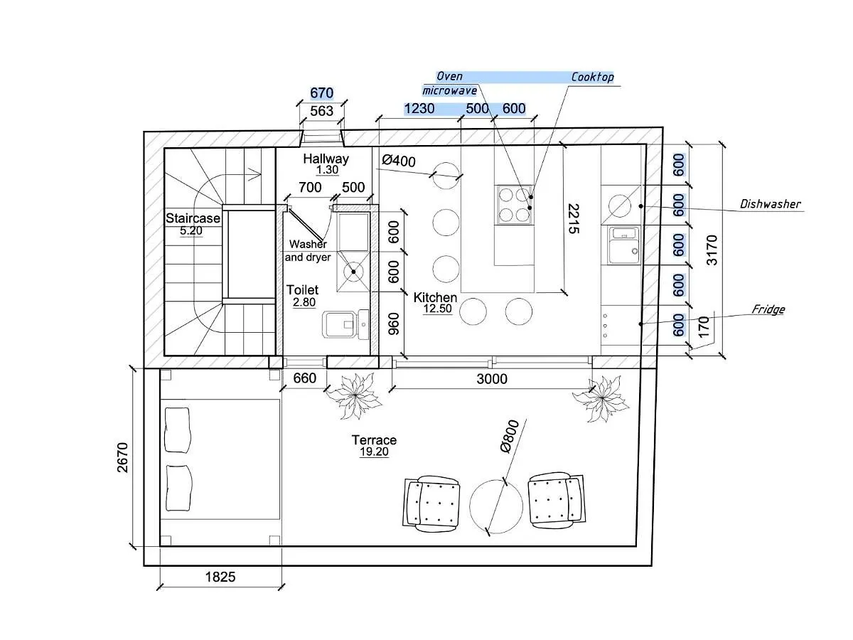2 Bedroom Penthouse Olbia Apartment